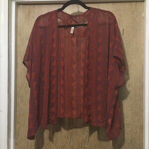Fio Fio open front sheer short sleeve cardigan size will fit up to a large